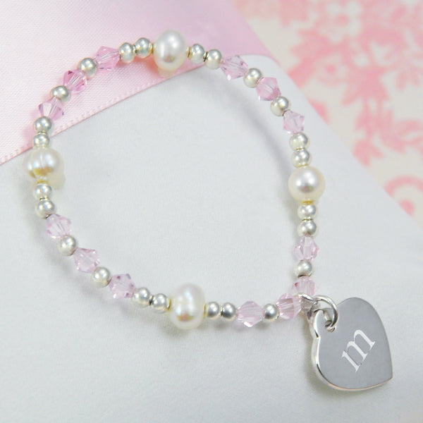 Little Girl's Heart Charm Bracelet