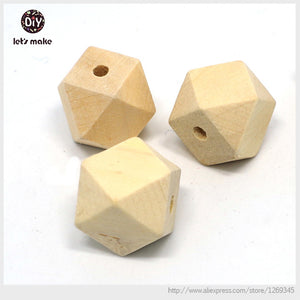 Let's Make - Wooden Beads Baby Toy 100 PCS (20x20mm)