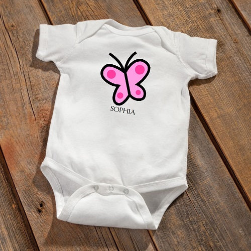 Personalized Baby Onesie - Butterfly Design