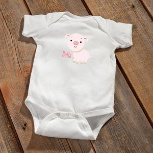 Personalized Baby Onesie - Piggy Design