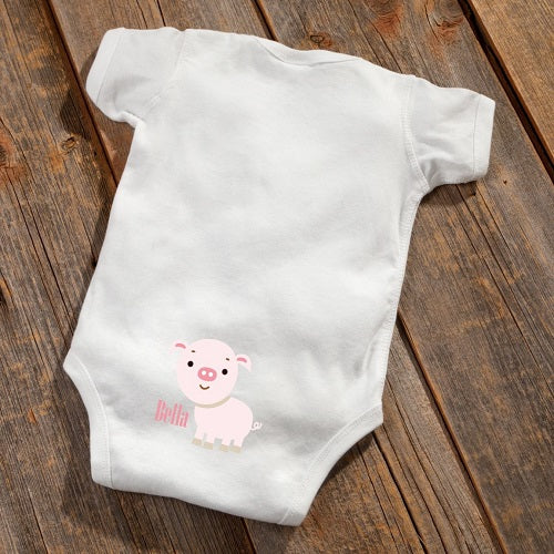 Personalized Baby Botty Onesie - Piggy Design