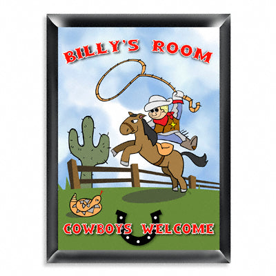 Personalized Room Sign - Cowboy