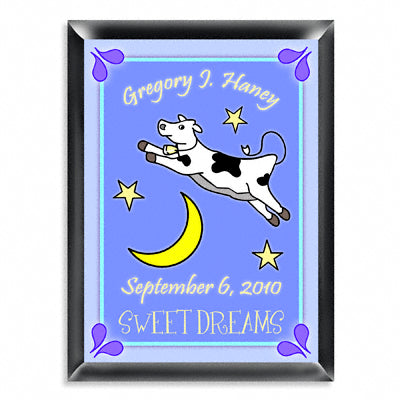 Personalized Room Signs - Cow Jumping Over the Moon Boy
