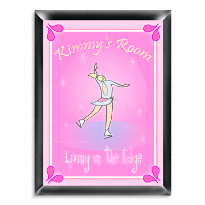 Personalized Room Sign - Ice Skater