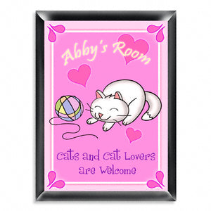 Personalized Room Sign - Kitten