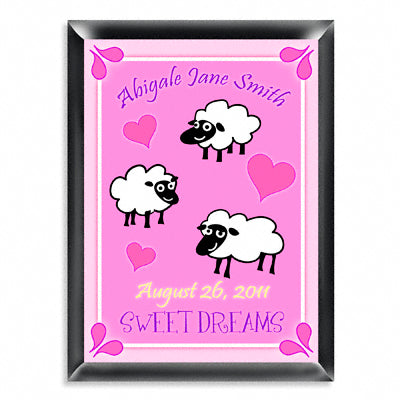 Personalized Room Sign - Sheep Girl