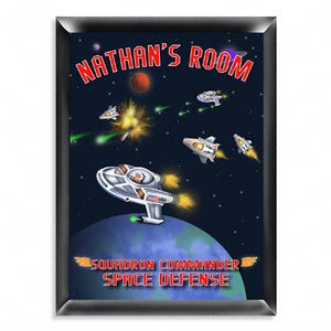 Personalized Room Sign - Outer Space