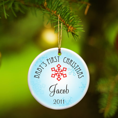 Baby Boy's First Christmas Ornament - Style1