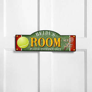 Personalized Kids Room Sign - Tennis