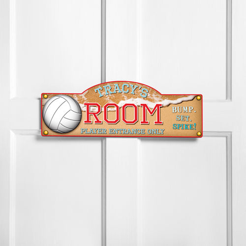 Personalized Kids Room Sign - Volleyball