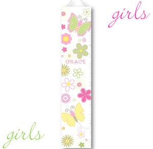 Kids Growth Charts - Personalized Pastel Butterflies