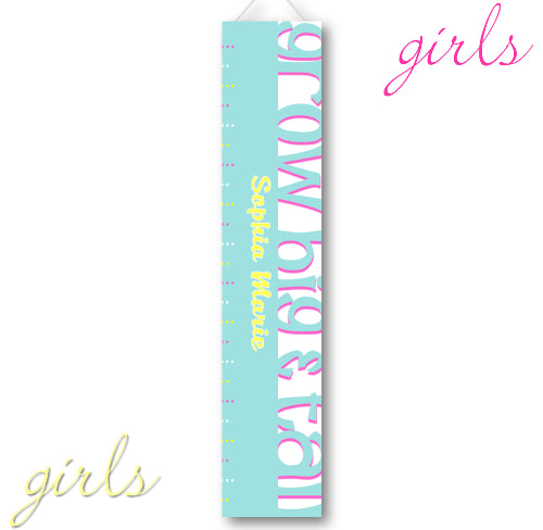 Kids Growth Charts - Personalized Turquoise Big and Tall