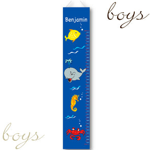 Kids Growth Charts - Personalized Under The Sea Growth Chart