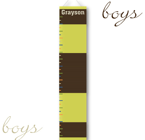 Kids Canvas Height Chart - Rugby