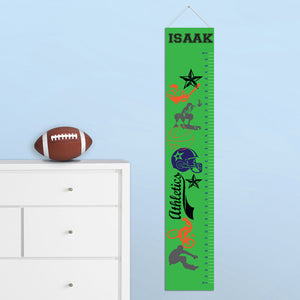 Kids Canvas Height Chart - Sporty